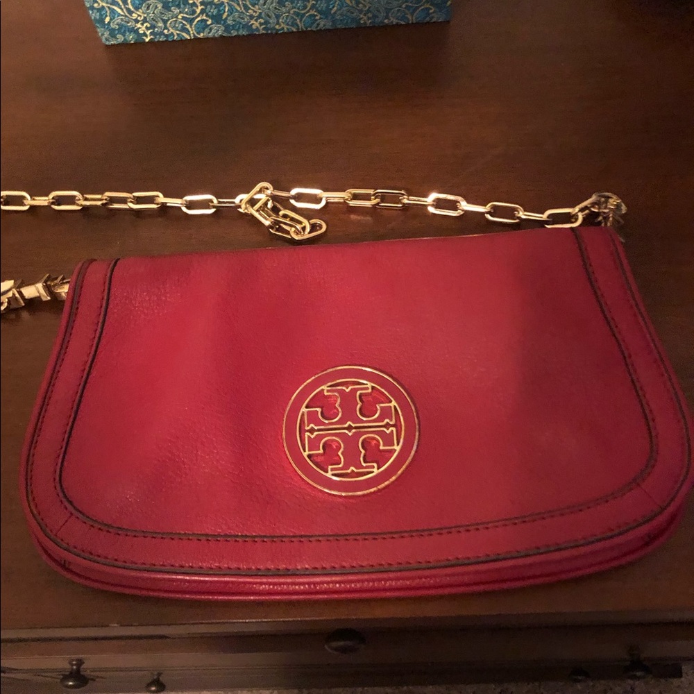 Red and Gold Tory Burch crossbody